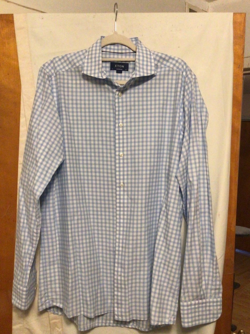 ETON  “Contemporary”  100% cotton gingham shirt SZ 16.5”~ 42